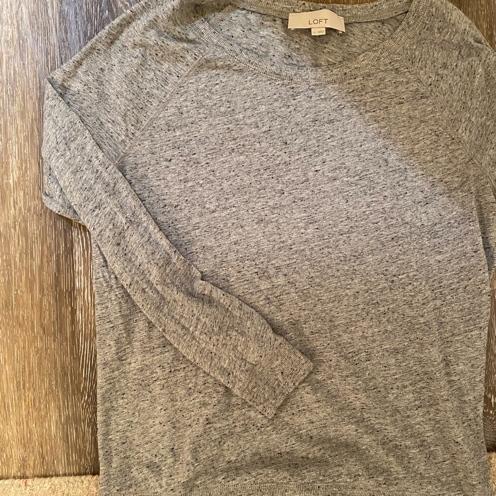Grey Long Sleeve LOFT Tee
